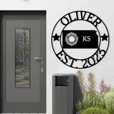Custom Kansas Metal Sign: Sunflower State Welcome Decor