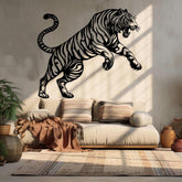 Imposing Tiger Metal Wall Decor