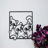 Silly Cats Metal Wall Art