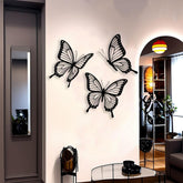 Set of 3 Butterfly Metal Wall Art for Bedroom Wall Decor