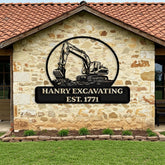 Custom Excavating Metal Sign