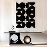 Geometric Grid Metal Wall Art