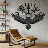 Majestic Viking Raven Metal Wall Art
