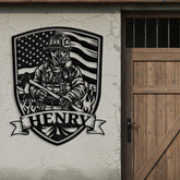 Hero Firefighter Metal Sign