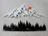 Forest and Mountains Metal Wall Art