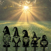 Set of 5 Gnome Garden Stakes