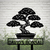 Bonsai Tree Custom Metal Yard Sign