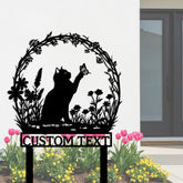 Cute Cat Garden Stake