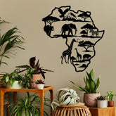 Africa Map Metal Wall Art for Above Couch