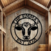 Custom Cow Metal Sign