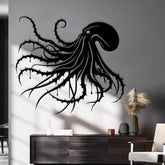 Spooky Octopus Metal Wall Art