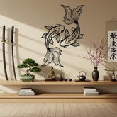 Koi Fish Metal Wall Art