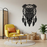 Owl Dreamcatcher Metal Wall Art