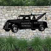 Tow Truck Metal Sign