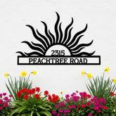 Sunburst Address Sign
