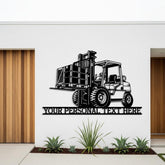 Custom Forklift Metal Sign