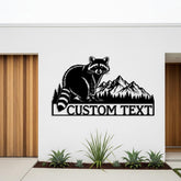 Custom Raccoon Metal Sign