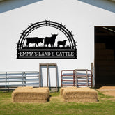 Custom Cattle Ranch Metal Sign