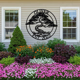 Custom Bonsai Tree Metal Sign
