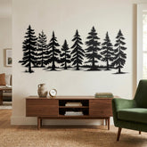 pine tree forest wall art