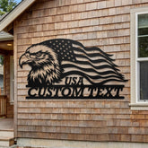 Custom Eagle Flag Sign