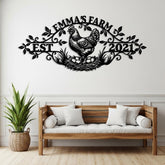 Custom Chicken Farm Metal Sign