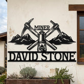 Custom Miner Metal Sign