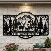 Personalized Deer Family Sign