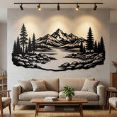 Mountain Lake Metal Wall Decor