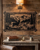 Mountain Deer Metal Wall Art
