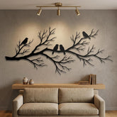 Bird Branch Metal Wall Decor