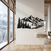 Ski Mountain Metal Wall Decor