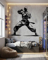 Karate Fighter Metal Wall Decor