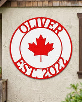 Custom Canada Family Name Sign