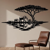 Safari Elephant Metal Wall Art