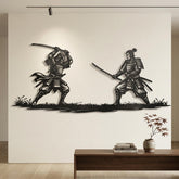 Samurai Duel Metal Wall Decor