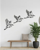 Flying Crane Wall Art Set