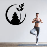 Zen Stacked Stones Wall Art - Yoga Studio Decor