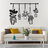 Flower Set Metal Wall Art - Flower Vase Wall Decor