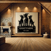 Custom Goat Farm Sign - Metal Farmhouse Wall Decor