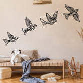 Abstract Birds Wall Art - Line Art Metal Wall Decor