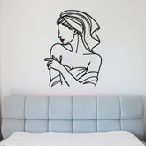 Naked Woman Wall Art - Line Art Bedroom Decor
