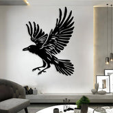 Victorian Gothic Raven Metal Wall Art - Gothic Room Decor