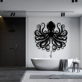 Octopus Metal Wall Art -Giant Octopus Bedroom Decor