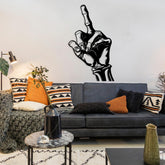 Skeleton Finger Metal Wall Art - Funny Man Cave Decor
