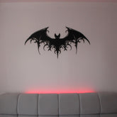 Giant Bat Metal Wall Art - Gothic Halloween Home Decor