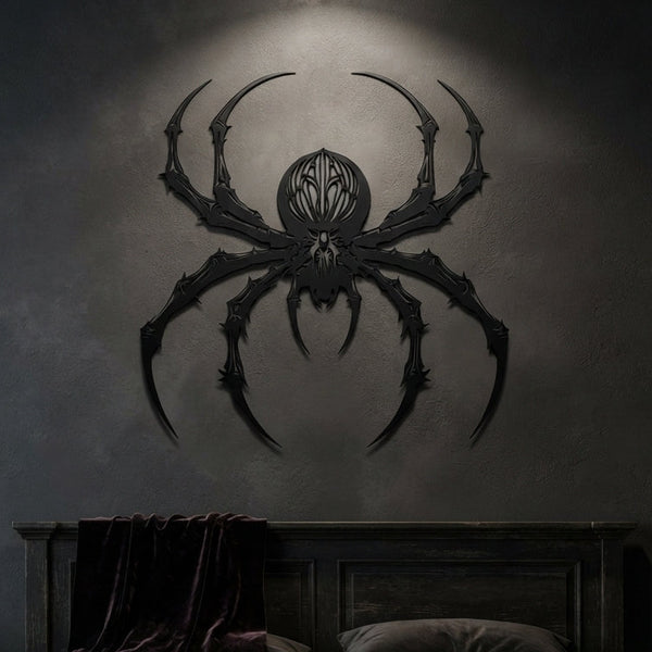 Gothic Spider Metal Wall Art