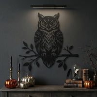 dark gothic owl wall art