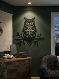 dark gothic owl wall art