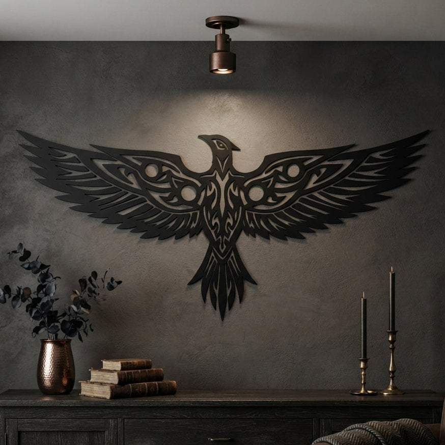 tribal phoenix wall art